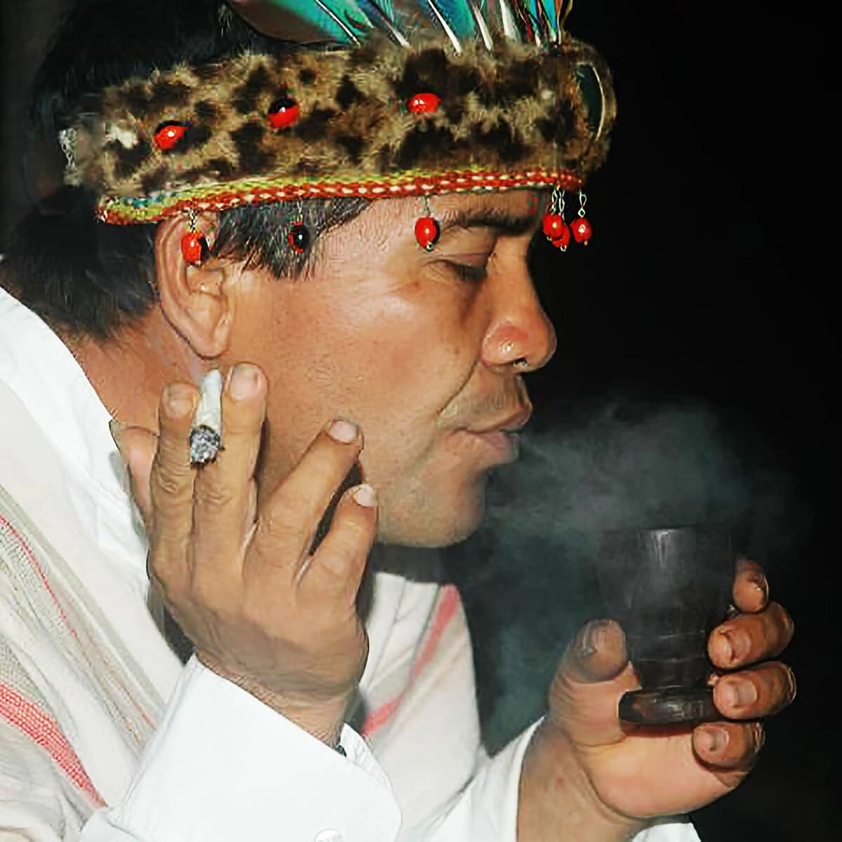 Don Alberto Ferrari Chavez in ceremonial dress