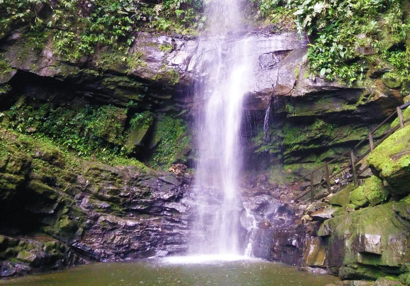 Ahuashiyacu waterfall in the forest near Tarapoto