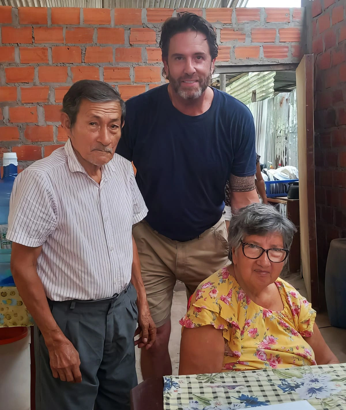 Don Ricardo Garcia Arevalo with John Patton and a family member